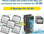 TARARIUM Aquarium Turtle Tank Filter 5pcs Low Water Level Power Filter - Image 2