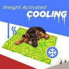 Coleman Small Green Botanical Pattern Reversible Cooling Mat – 18” x 24” - Image 3