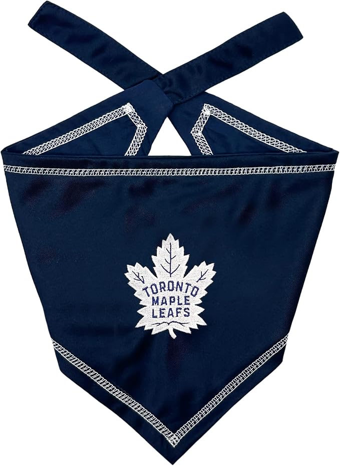 Pets First NHL Toronto Maple Leafs TIE Bandana, Size Small/Medium. Dog Bandana by PETSFIRST
