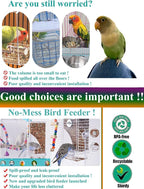Kenond No Mess Bird Feeder Water Dispenser Set, Automatic Parrot Feeder Cage - Image 4