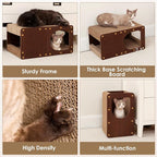 EHEYCIGA Cardboard Cat Scratcher House, 23-Inch Corrugated Cat Scratcher - Image 5