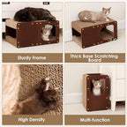 EHEYCIGA Cardboard Cat Scratcher House, 17-Inch Corrugated Cat Scratcher - Image 5