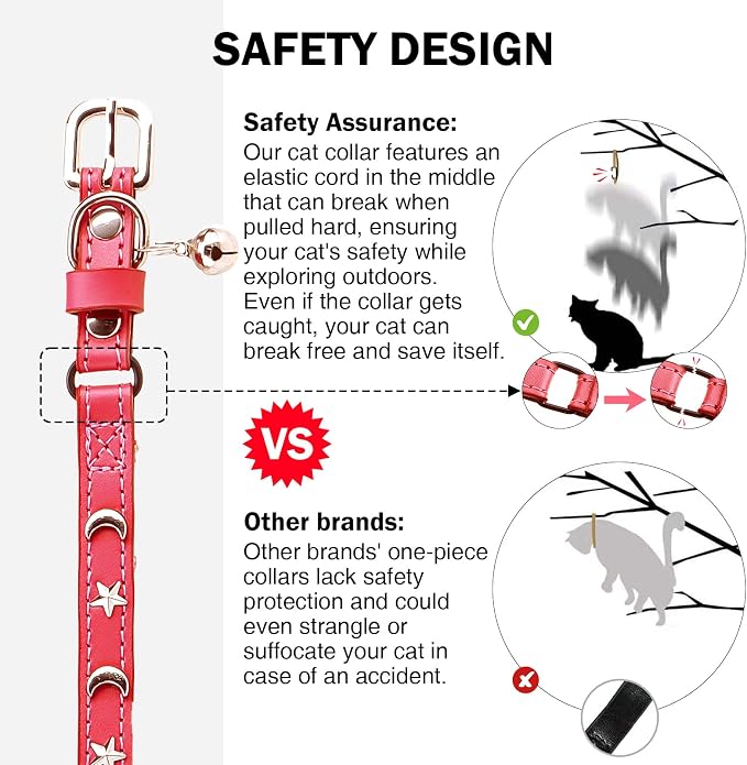 Leather Cat Collars for Boy Girl Cats - Image 5