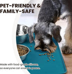 VIVAGLORY Dog Food Mat Flexmat Dog Bowl Mat, Placemat Food Tray - Image 3