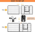 BestPet | Dog Playpen | 24 Inch, 8 Panels | Heavy Duty Metal Pet Exercise Pen | - Image 6