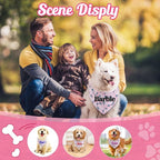 Personalized Dog Bandana Embroidered Name Custom Neckwear Dog Scarf Triangle - Image 5