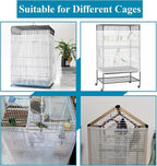 ASOCEA 2Pack Large Bird Cage Seed Cather, Bird Cage Cover Adjustable Soft Airy - Image 6