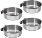 4 Pcs Medium Bird Feeding Dish Cups, Parrot Food Bowl Cage by DVHEY