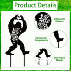Bigfoot Metal Garden Stakes Yard Decor, Lawn Ornaments - Image 3