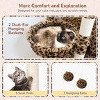 Globlazer Heavy Duty Cat Tree, 74inch Sturdy Cat Tower - Image 4