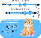 2 Pack Kitten Collar with Bell Breakaway Cat Collars with Removable Bow Tie - Image 2
