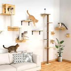 2PCS Cat Wall Shelves with Felt Board, 17x9.85 Inch Solid Wood Cat Wall - Image 7