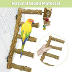BNOSDM Natural Wood Bird Ladder Perch - Image 6