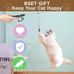 2-Pack Cat Wand Toys with Feather & Silvervine Stick – Adjustable 16"-28" - Image 6