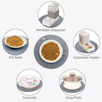 Fhiny 3PCS Silicone Pet Food Mat, 9.5" Round Waterproof Non-Slip Dog Cat Bowl - Image 7