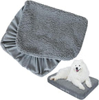 Dog Bed Covers 2 Pack Soft Plush Replacement Washable, Waterproof Pet Mattress by Moonsea