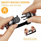 MJIYA Cat Collar with Bell, Breakaway Grid Collar with Plastic Buckle, Light - Image 3