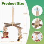 Rotating Bird Perches, Natural Wooden Perch - Image 2