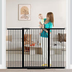 Fairy Baby 40.5" Extra Tall Baby Gate Pressure Mounted, 60.3"-65.7" Extra Wide by FairyBaby