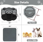 Dog Cat Playpen with Washable Pee Pad, Puppy Pet Playpen Indoor - Image 3