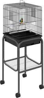Pawhut 45-inch Metal Indoor Bird Cage, Parrot Cage, Bird Aviary by PawHut