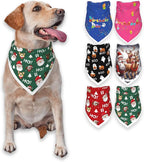 Christmas Dog Bandanas, Reflective Dog Bandana by PAPIAMENPET
