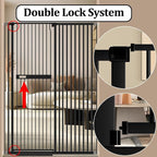 WAOWAO 71" Extra Tall Cat Pet Gate 29.92-61.42" Wide Pressure Mounted Walk - Image 5