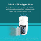 Homedics Air Purifier T22, 5-in-1 Tower Air Purifier, 99% HEPA-Type Filtration - Image 6
