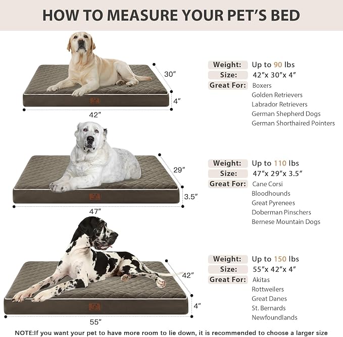 WNPETHOME Orthopedic Big Dog Beds Large Sized Dog, Waterproof Extra Large Dogs - Image 5