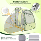 Cat Backpack Carrier for Travel Hiking: Expandable Foldable Breathable Mesh - Image 8