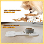 Diatomaceous Earth Dog Food Mat, Large 19.6"x9.8" Bone Shape - Image 3