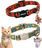 ARING PET 2 Pack Cat Collars, Breakaway Cotton Fall Halloween Kitten Collar by ARINGPET