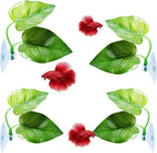 CousDUoBe 4 Pack Betta Fish Leaf Pad Improves Betta's Health by Simulating The by CousDUoBeAquariumfishtankdecoration