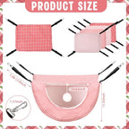 Unittype 4 Pieces Cat Cage Hammock Hanging Pet Bed Double Layer Soft Plush - Image 2