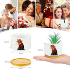 Window Garden Rooster Planter Pots, Rooster Gifts - Image 4