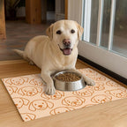 Pet Feeding Mat with Colorful Polka Dot Pattern Design 24" x 16" Dachshund - Image 4