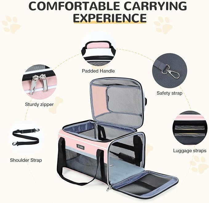 Lekereise Top-Expandable Pet Carrier 17x11x9.5 Inch Alaska Hawaiian Airline - Image 6