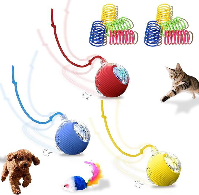 3-Pack Interactive Cat Toys Ball by Petayouj