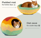 MEOWFIA Cat Cave – Premium Felt Cat Bed - Image 4
