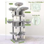 Globlazer Big Cat Tower for Indoor Cats, 80inch Cat Tower for Multiple Adult - Image 6