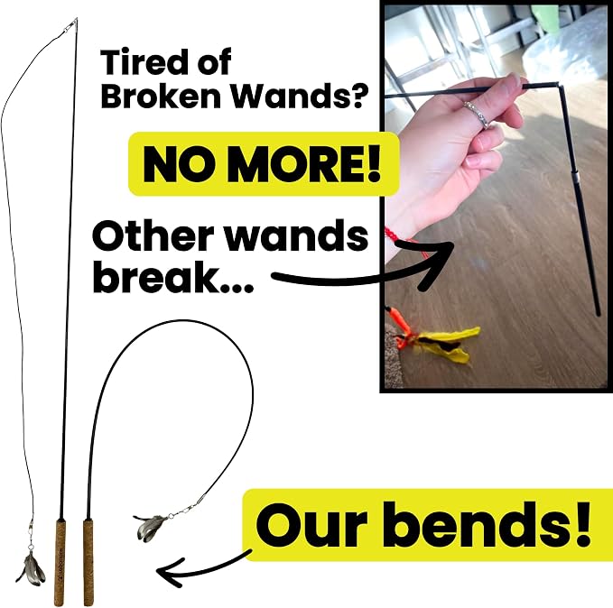 Forever Stick with Chew-Proof Metal Wire String and Transparent Fishing Line - Image 3