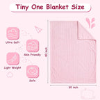 Soft Fleece Baby Blanket Ultra Cozy Pink Baby Blankets - Image 4