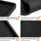 Ptlom Silicone Pet Placemat for Dog and Cat, Waterproof Anti-Slip Pet Feeding - Image 4