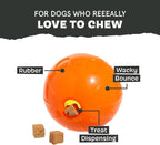 Barkbox Pumpkin Prodigy Dog Toy | Treat-Dispensing Rubber Dog Toy - Image 4
