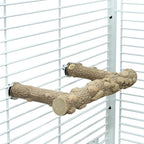 Bird Perch Stand, Bird Cage Top Perch Gym, Natural Wood Parrot Branch - Image 6
