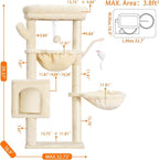 Heybly Cat Tree, 39.4 Inches Tower Condo - Image 5