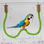 2 Pack Bird Rope Swing Chewing Toy, Hemp Perch Swing, Cage Standing Climbing - Image 5