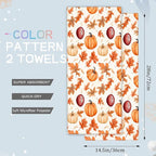 Autumn Pumpkin and Football Hand Towels - Image 2