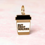 Two Tails Pet Company Personalized 'But First Walkies' Pet ID Tag & Collar Charm - Image 4