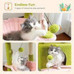 PEQULTI 4-in-1 Multi-Level Cat Tower, Scratching Post - Image 7